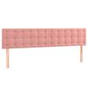 vidaXL Boxspring met matras en LED fluweel roze 160x200 cm