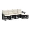vidaXL Tuinbankenset 5 st Zwart poly rattan