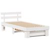 vidaXL Bedframe met hoofdeinde Wit 75 x 190 cm Massief grenenhout