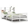 vidaXL Bed met boekenkast zonder matras grenenhout wit 120x200 cm