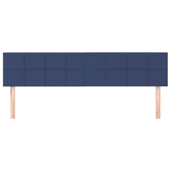 vidaXL Hoofdborden 2 st 80x5x78/88 cm stof blauw