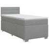 vidaXL Boxspringbed met matras Lichtgrijs 90 x 190cm Stof
