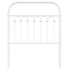vidaXL Vervangend hoofdbord 75 cm metaal wit