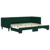 vidaXL Slaapbank met onderschuifbed 90x200 cm fluweel donkergroen
