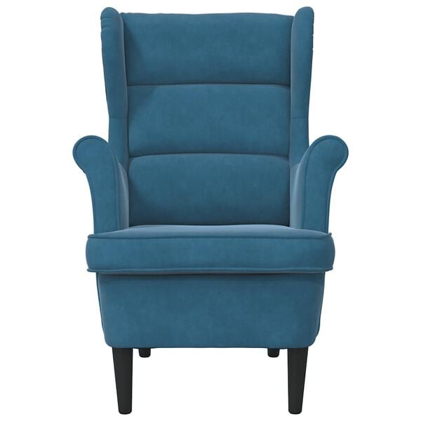 vidaXL Fauteuil fluweel blauw