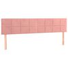 vidaXL Boxspring met matras en LED fluweel roze 160x200 cm