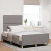 vidaXL Bedframe met hoofdeinde Taupe 120 x 200 cm Stof