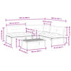 vidaXL 4-delige Loungeset pallet met kussens massief acaciahout