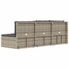 vidaXL 4-delige Loungeset met kussens poly rattan grijs