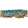 vidaXL 7-delige Loungeset met kussens ge&iuml;mpregneerd grenenhout
