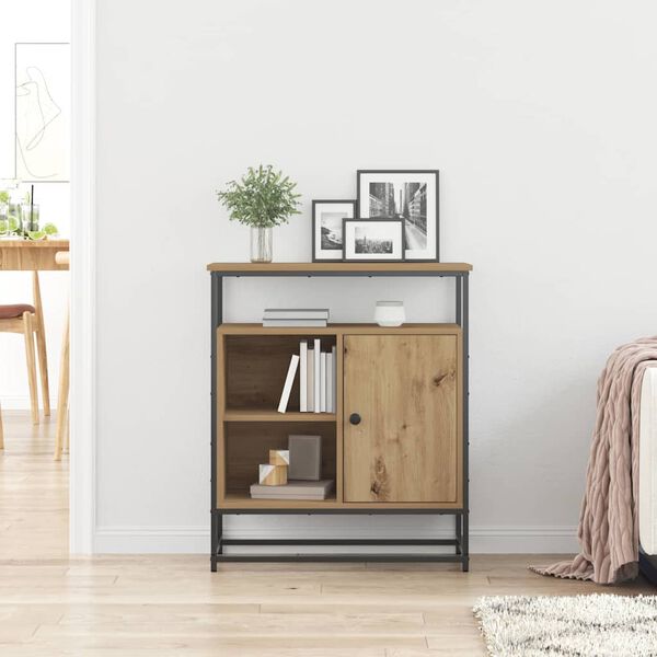 vidaXL Dressoir Artisan Eiken 69 x 35 x 80 cm Bewerkt hout