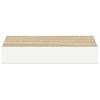 vidaXL Wandschappen zwevend 2 st 23x23,5x3,8 cm MDF eikenkleurig wit