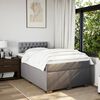 vidaXL Boxspring met matras stof taupe 120x200 cm