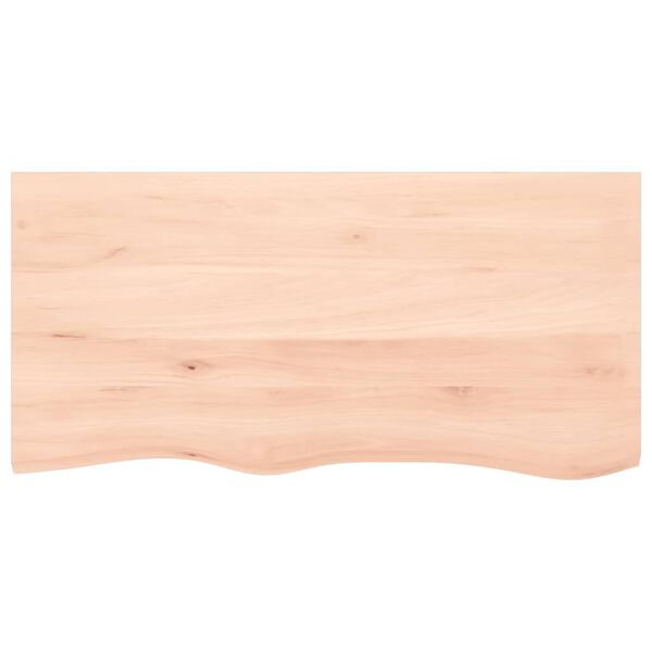 vidaXL Wandschap 100x50x(2-6) cm onbehandeld massief eikenhout