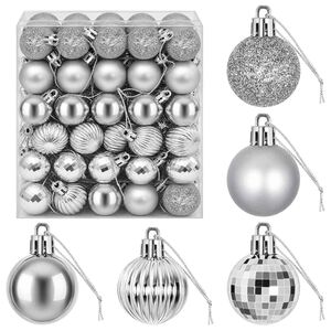 vidaXL Kerstballen set 150 st zilver 3 cm Polystyreen