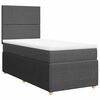 vidaXL Boxspring met matras stof donkergrijs 100x200 cm