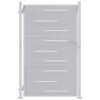 vidaXL Tuinpoort met slot Zilver 85 x 144 cm Roestvrij staal
