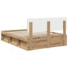 vidaXL Bedframe Ambachtelijk eiken 140 x 200 cm Massief grenenhout