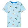 Kindershirt 104 gem&ecirc;leerd lichtblauw