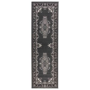 vidaXL Tapijtloper FLORNES Geweven Grijs PP 7 mm