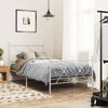 vidaXL Bedframe met hoofd- en voeteneinde metaal wit 90x190 cm