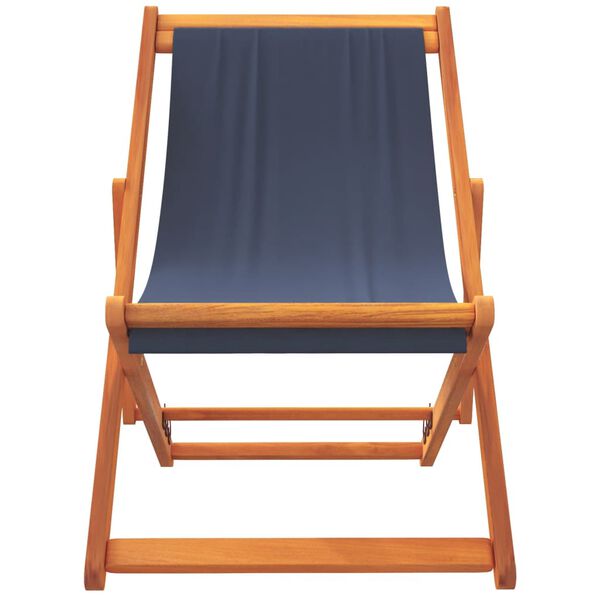 vidaXL Strandstoelen 2 st inklapbaar stof blauw