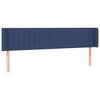 vidaXL Hoofdbord LED 203x16x78/88 cm stof blauw