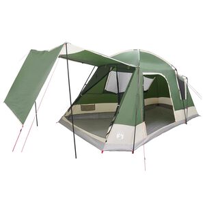 vidaXL Huisje Tent 8-persoons Groen Polyester en staal