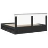 vidaXL Bedframe met hoofdeinde Zwart 200 x 200 cm Massief grenenhout