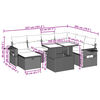 vidaXL 8-delige Loungeset met kussens poly rattan grijs