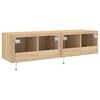 vidaXL Tv-wandmeubelen met LED 2 st 60x35x31 cm sonoma eikenkleurig