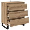 vidaXL Dressoir met lade Artisan Eiken 60 x 35 x 70 cm Bewerkt hout