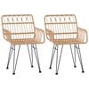 vidaXL Tuinstoelen 2 st met armleuning 56x64x80 cm PE-rattan