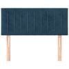 vidaXL Hoofdbord 100x5x78/88 cm fluweel donkerblauw