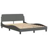 vidaXL Bed met matras "Dover" stof donkergrijs 120x200 cm