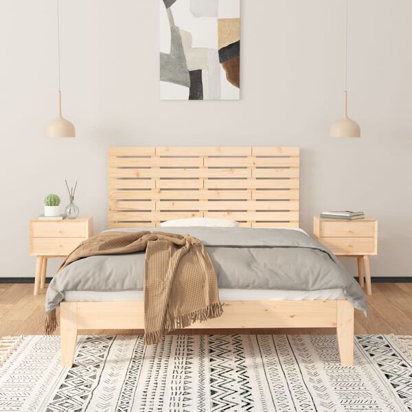 vidaXL Hoofdbord wandmontage 156x3x63 cm massief grenenhout