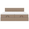 vidaXL Ottoman bed met matrassen 180x200cm kunstleer cappuccinokleurig