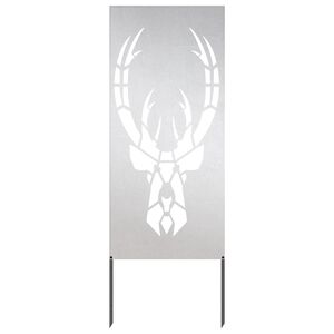 vidaXL Tuin Privacy Screen Zilver 50 x 140 cm Roestvrij staal