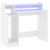 vidaXL Bureau met LED-verlichting 97x45x90 cm bewerkt hout wit