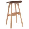 vidaXL Barstoelen 2 st stof taupe