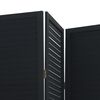 vidaXL Kamerscherm met 4 panelen massief paulowniahout zwart