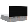 vidaXL Ottoman bed met matrassen en LED's 200x200cm stof lichtgrijs