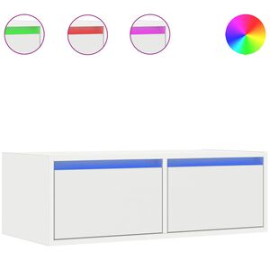 vidaXL Tv-meubel met LED-verlichting 75x35,5x25 cm wit