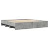 vidaXL Bedframe bewerkt hout betongrijs 200x200 cm