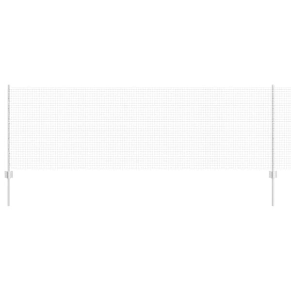 vidaXL Hek met Paal Zilver 0,8 x 50 m Staal