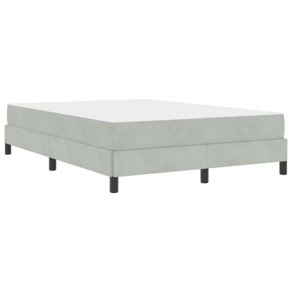 vidaXL Boxspringbed met matras Lichtgrijs 140 x 190 cm Stof
