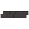 vidaXL Hek set 8 st 1391 x 105 cm WPC en Aluminium Zwart