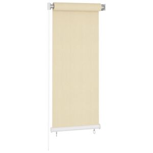 vidaXL Rolgordijn voor buiten 60x140 cm HDPE cr&egrave;mekleurig