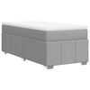 vidaXL Boxspring met matras stof lichtgrijs 80x200 cm