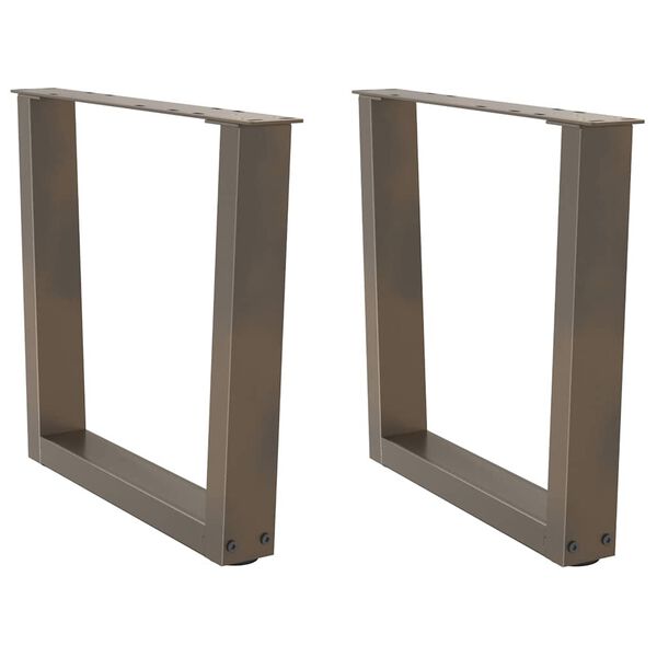 vidaXL Salontafelpoten 2 st V-vormig 60x(42-43,3) cm staal naturel